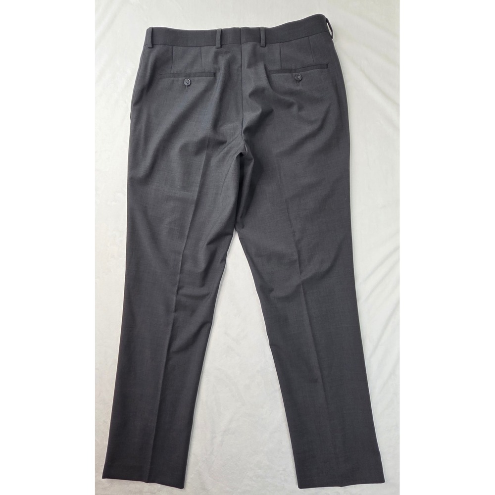Bar III Dress Pants Mens 34x32 Charcoal Gray Excellent Slim Fit Wool Blend - Picture 3 of 7